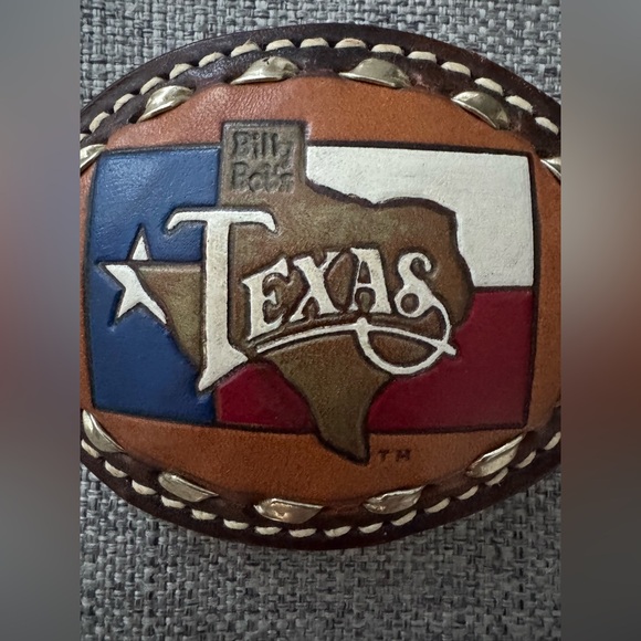 Vintage unisex Texas leather belt buckle - Picture 6 of 6